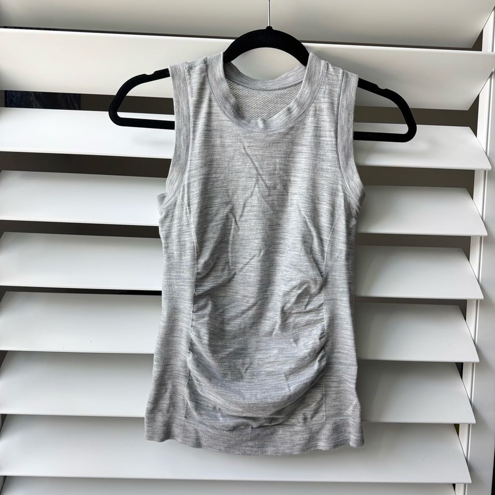 Athleta Light Gray forest hill merino wool tank top